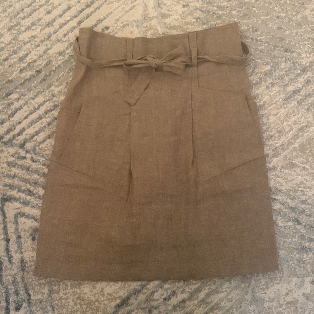 Bcbg MaxAzaria paperbag linen skirt